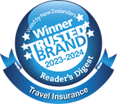 Reader's Digest NZ's Most Trusted Travel Insurance Brand 2023-2024
