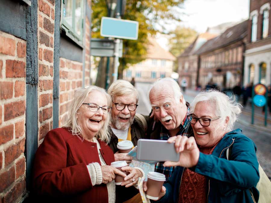 Seniors taking a selfie