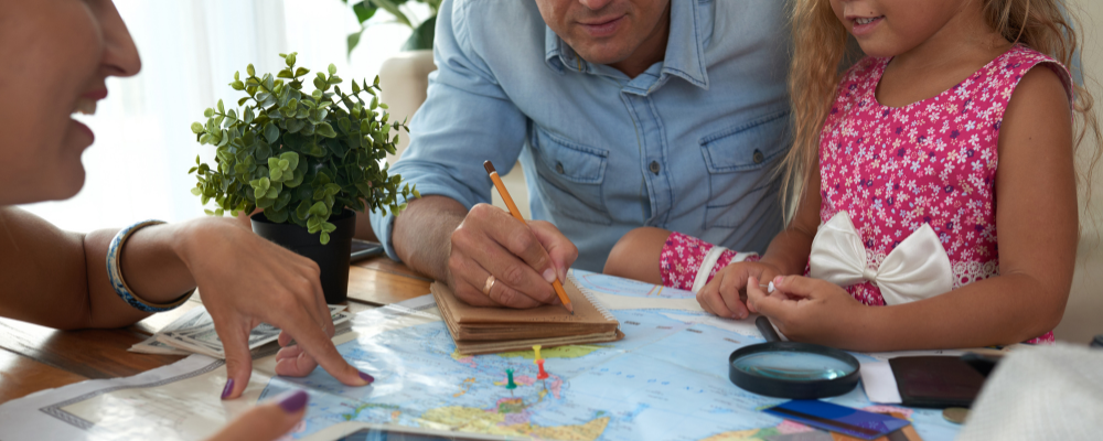 Travel planning around map