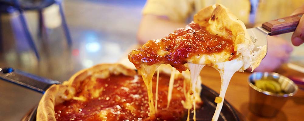 Deep dish pizza